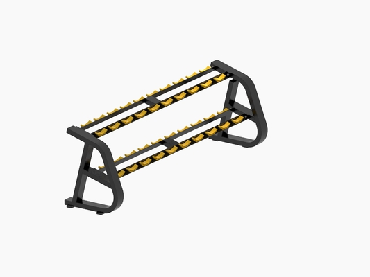 Giá đỡ tạ tập thể dục bằng ống thép 3 tầng cho phòng tập thể dục tải 200kgs