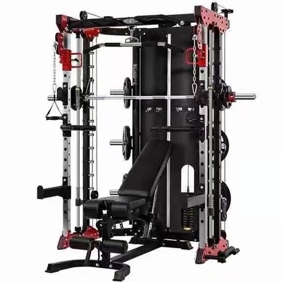 Nhà phòng tập thể dục thể dục Thiết bị tập thể dục Rack huấn luyện viên tích hợp chức năng Smith Squat Rack